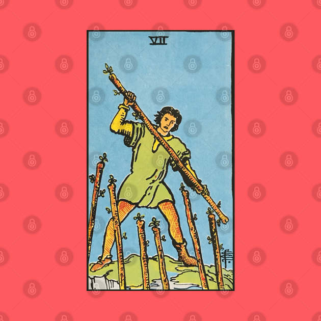 Seven of swords tarot card by Nate's World of Tees