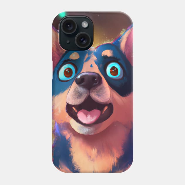 Cute Australian Cattle Dog Drawing Phone Case by Play Zoo