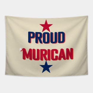Proud Murican American Flag Colors Tapestry