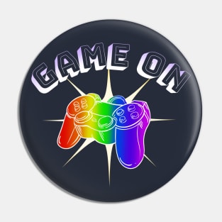 Game On - Rainbow Controller Pin