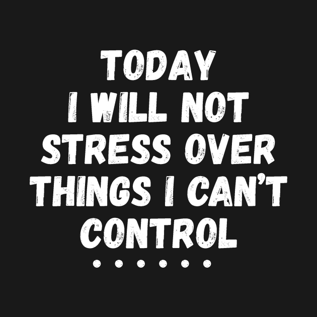 Today I Will Not Stress Over Things I Can't Control by Teewyld