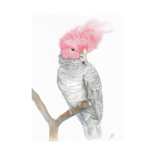 gang gang red head cockatoo parrot watercolor painting T-Shirt