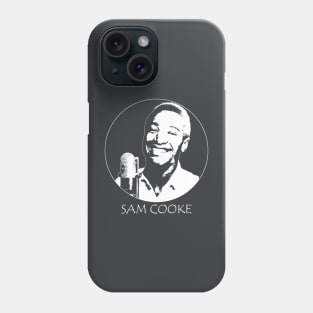 Sam Cooke black and white Phone Case