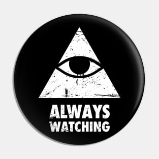 Retro Vintage Conspiracy Theory Illuminati Pin