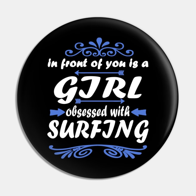 Surfing wave coast surfboard girl power Pin by FindYourFavouriteDesign