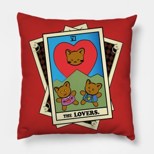 TAROT CARDS DECK | THE LOVERS. | FORTUNE CAT Pillow