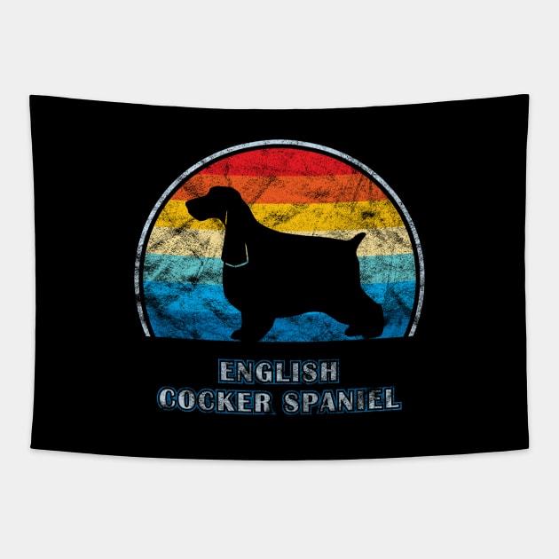 English Cocker Spaniel Vintage Design Dog Tapestry by millersye