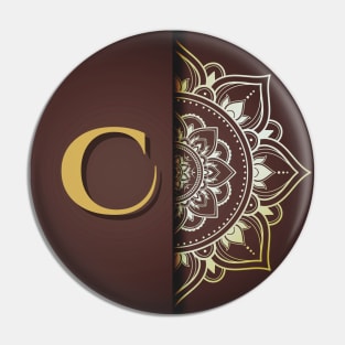 C - Mandala Monogram Pin