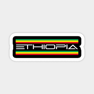 ethiopia word and flag Magnet