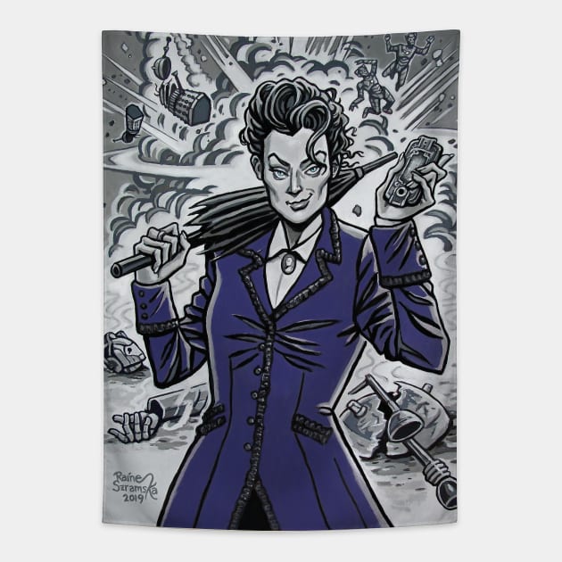 Missy defeats the Cybermen and Daleks Tapestry by Rainesz