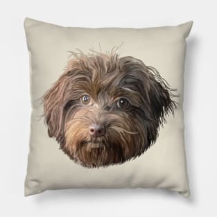 Havanese Dog Portrait Pillow