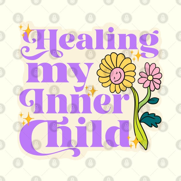 HEALING MY INNER CHILD FLOWER STICKER by Aydapadi Studio