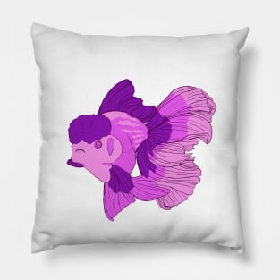 Cute Purple and Pink Oranda Goldfish Pillow