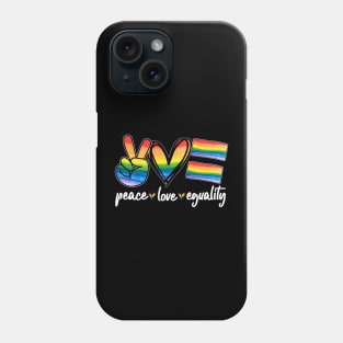 peace love equality LGBT pride Phone Case