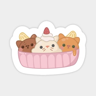 Cat Bowl Sundae Ice Cream Kawaii Magnet