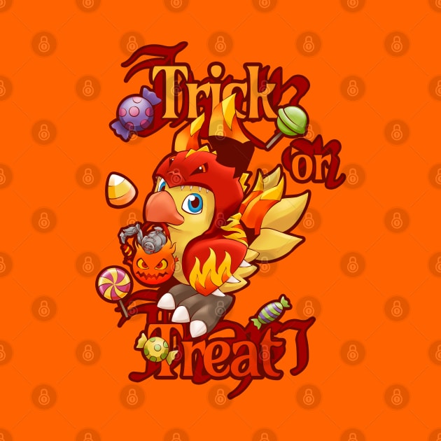 Trick or Treat Alpha and Omega - a Halloween dress up chocobo to enjoy the season with by SamInJapan