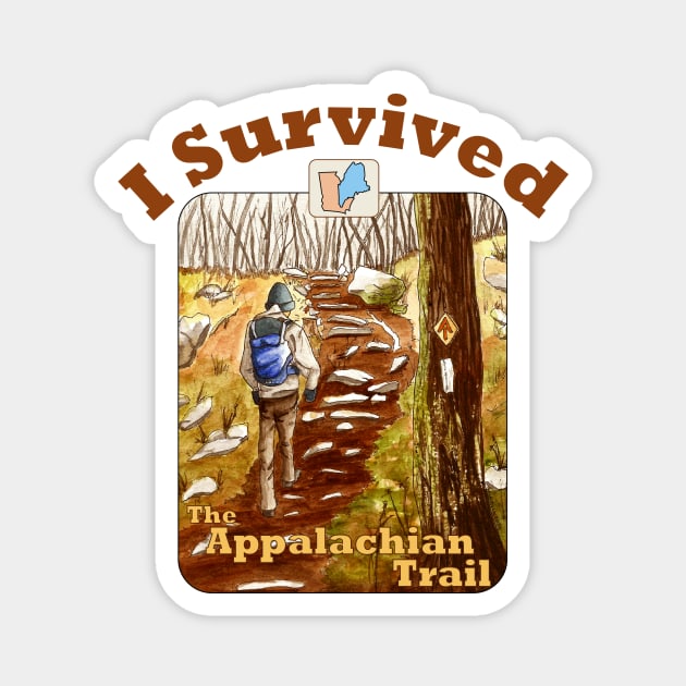 I Survived The Appalachian Trail Hike Magnet by MMcBuck