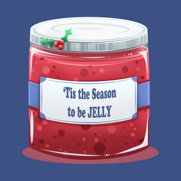 'Tis the Season to be Jelly Christmas pun by Art by Angele G