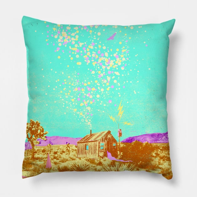 DESERT CABIN Pillow by Showdeer