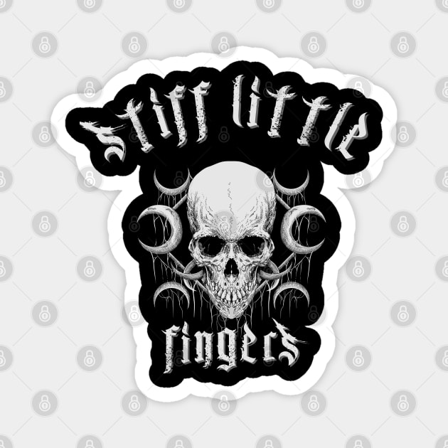 stiff little  the darkness Magnet by ramon parada