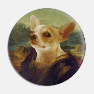 Mona Lisa Chihuahua Pin