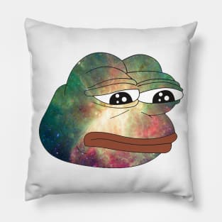 Galactic Sad Pepe The Frog - Might be Lucifer Pillow