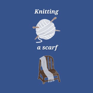 Knitting A Scarf T-Shirt