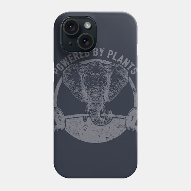 Powered By Plants Vegan Elephant Phone Case by yeoys