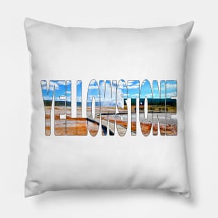 YELLOWSTONE - Old Faithful Geyser - Wyoming USA Pillow