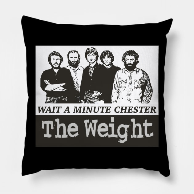 Wait a minute chester Pillow by Rundown