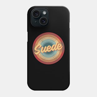 suede vintage circle Phone Case