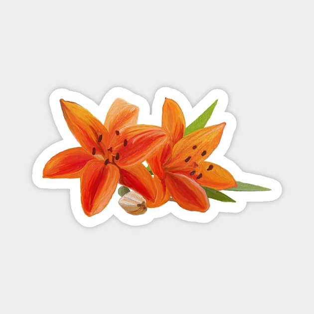 Candid Lilies Magnet by Veralex