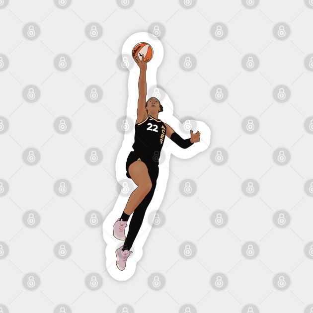 A'ja Wilson Las Vegas Aces Magnet by Hevding