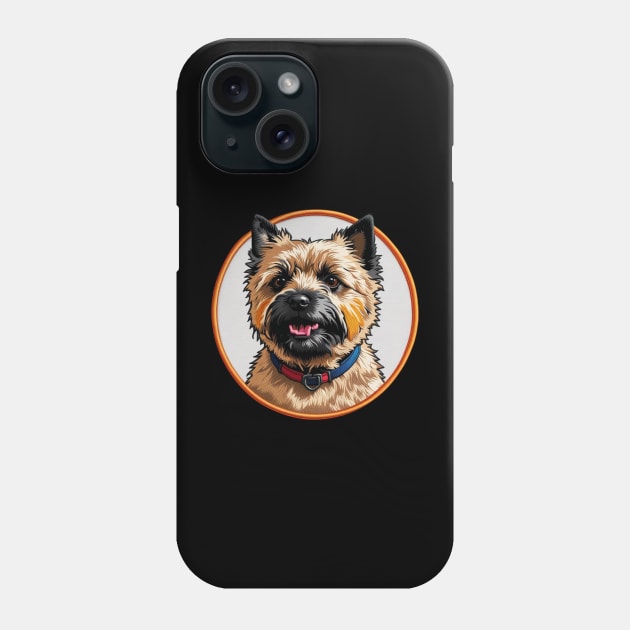 Cairn Terrier Embroidered Patch Phone Case by Xie