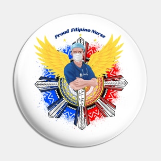 Proud Filipino Nurse / Baybayin word Pilipinas (Philippines) Pin