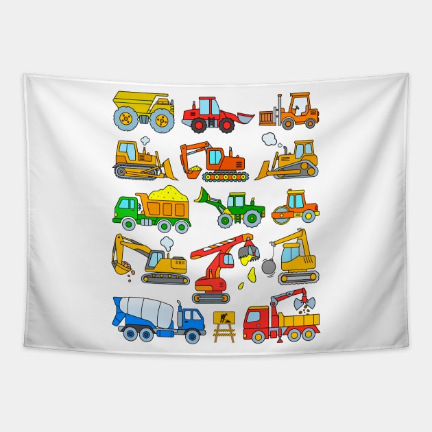 Construction Truck Tapestry by samshirts