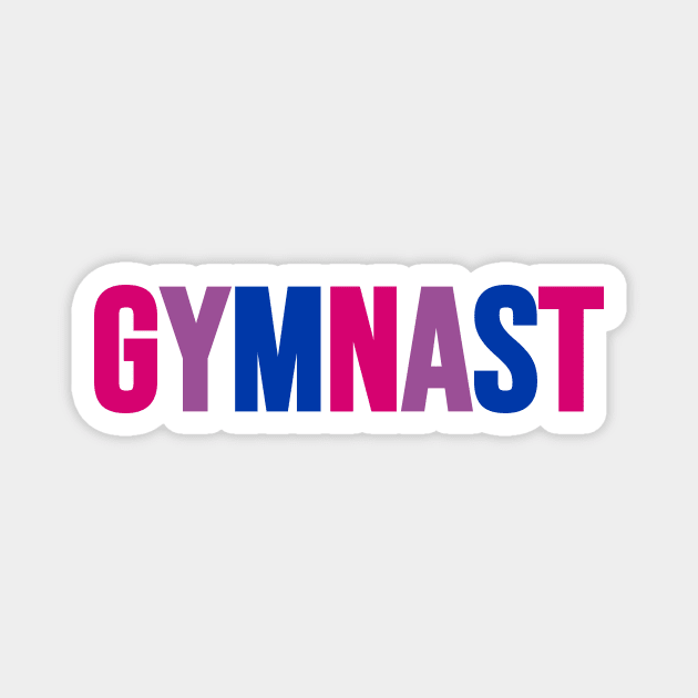 GYMNAST (Bisexual flag colors) Magnet by Half In Half Out Podcast