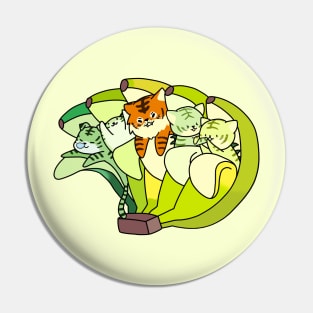 Cute dire tiger family in bananas Pin