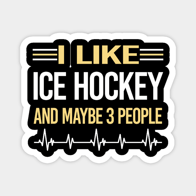 3 People Ice Hockey Magnet by symptomovertake