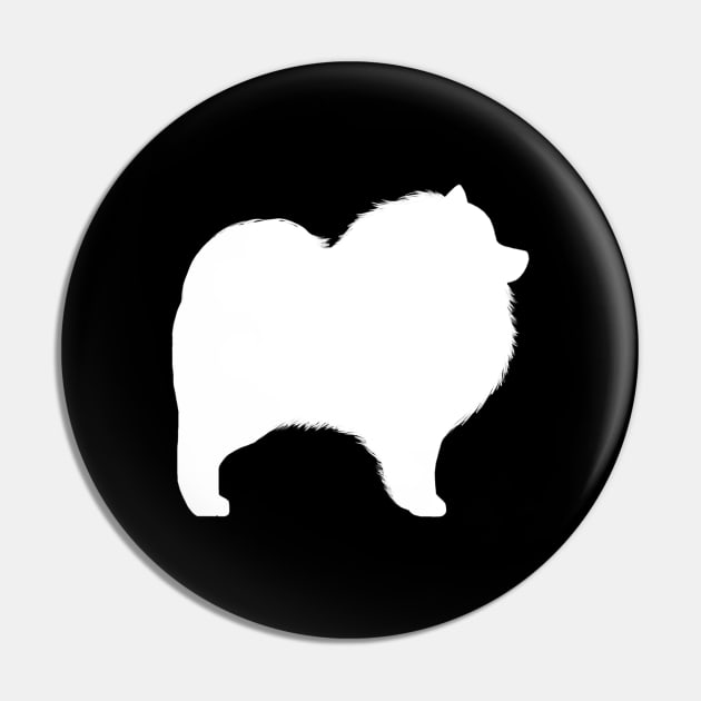 Keeshond Silhouette Pin by Coffee Squirrel