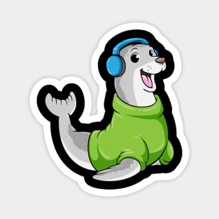 Seal with Sweater and Headphone Magnet