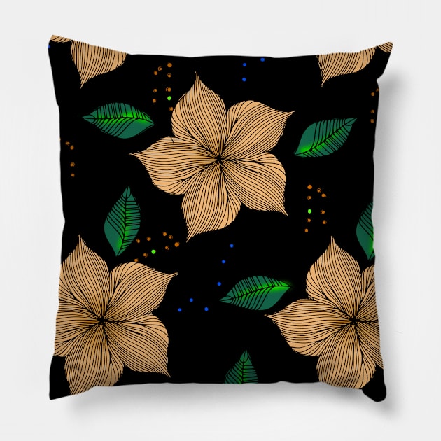 Floral Pattern 1 Pillow by jen28