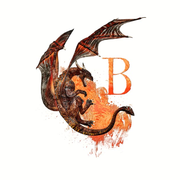 Drachen Buchstabe B by AndreaTiettje