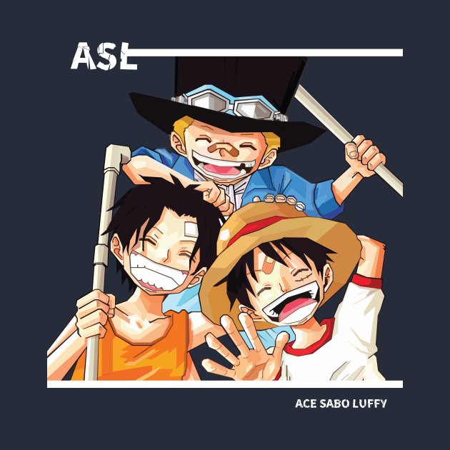 3 Brother ASL Ace Sabo Luffy In Vector Art by Hanafi