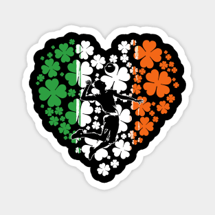 Volleyball Player Heart Ireland Flag Patrick's Day Magnet