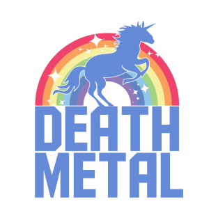 Death Metal Unicorn (Blue) T-Shirt