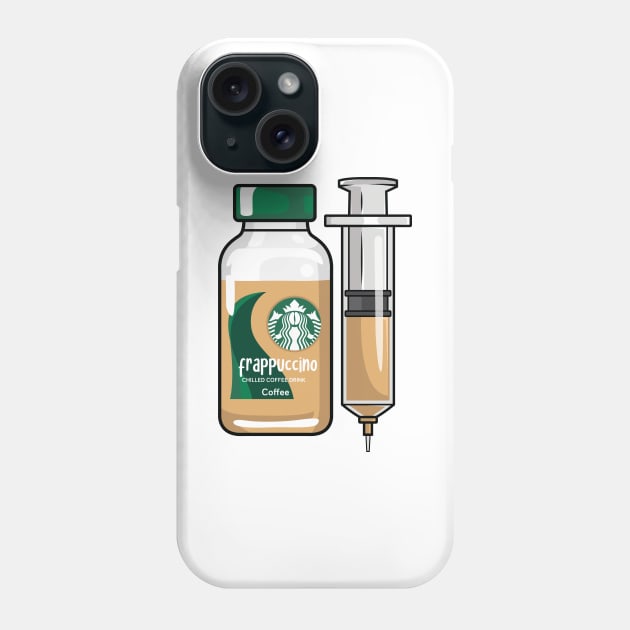 Chilled Coffee Drink Injection for medical and nursing students, nurses, doctors, and health workers who are coffee lovers Phone Case by spacedowl