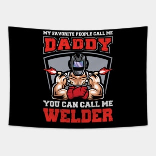 Funny welder dad Humor Tapestry