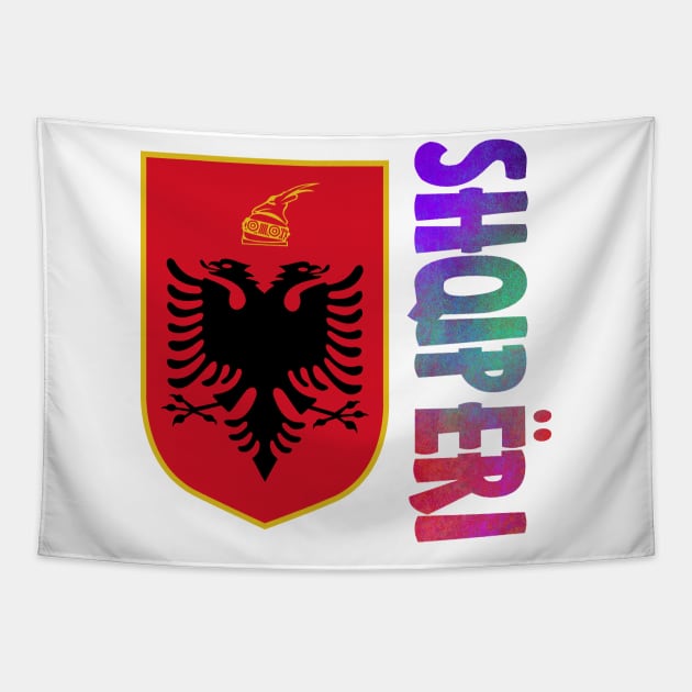 Albania (Shqiperi in Albanian) Coat of Arms Design Tapestry by Naves