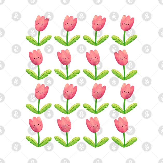 Smiley Flowers Pattern by lisanisafazrin